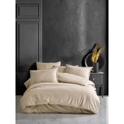 Постельное белье Clasy Stripe Satin Beige